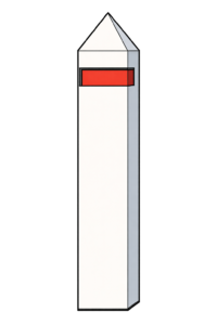 balise de priorité vue de profil