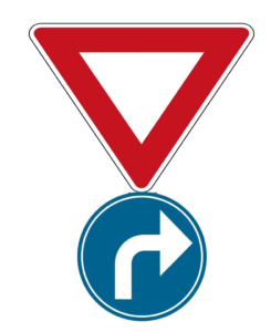 ceder obligation d'aller à droite