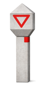 balise de priorité vue de face